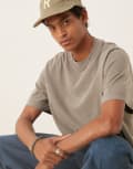 [Abercrombie & Fitch] Abercrombie & Fitch vintage cropped crew neck t-shirt in grey 2XL GREY
