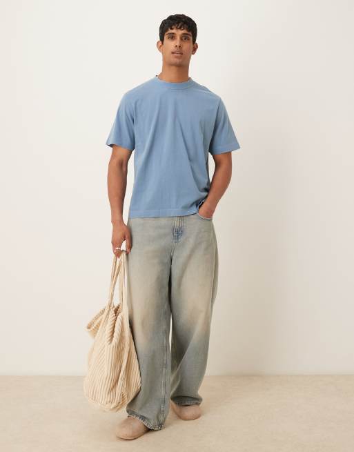 Abercrombie & Fitch vintage short sleeve t-shirt in washed blue