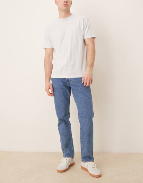 Abercrombie & Fitch vintage straight leg jeans in medium wash - view 1