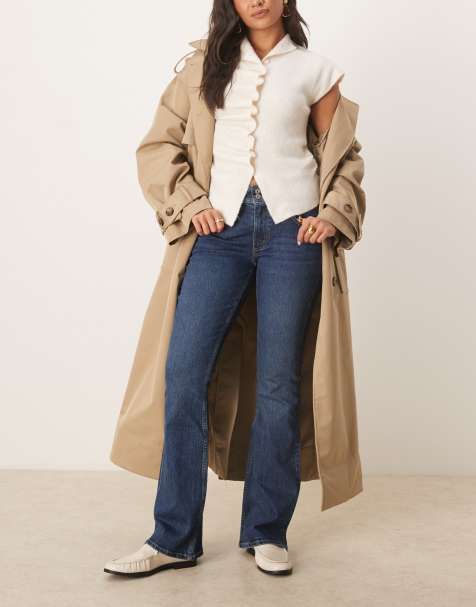 Abercrombie & Fitch – Vintageblå bootcut-jeans med medelhög midja - view 1