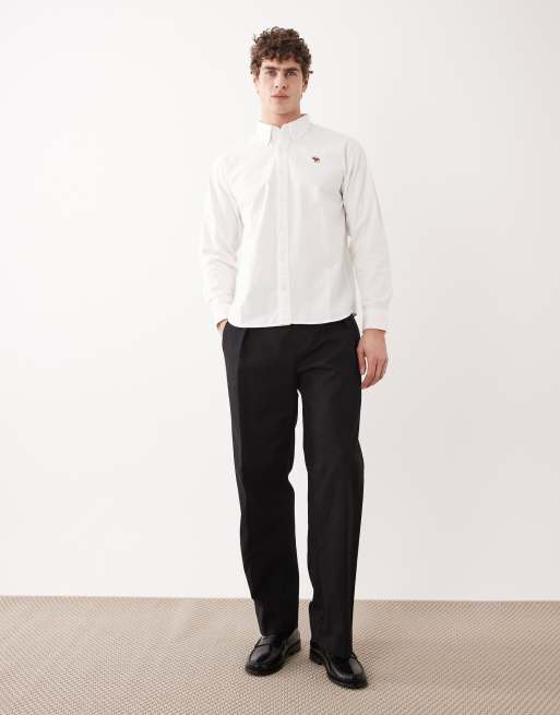 Abercrombie & Fitch – Vit oxfordskjorta med klassisk logga, 2 av 5