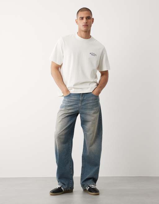 Abercrombie & Fitch – Vit t-shirt med tryck, 2 av 5