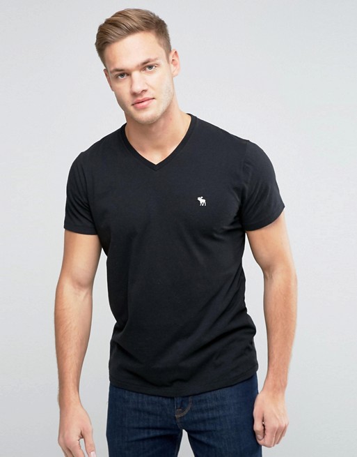 Abercrombie & Fitch | Abercrombie & Fitch Vneck T-Shirt Slim In Black