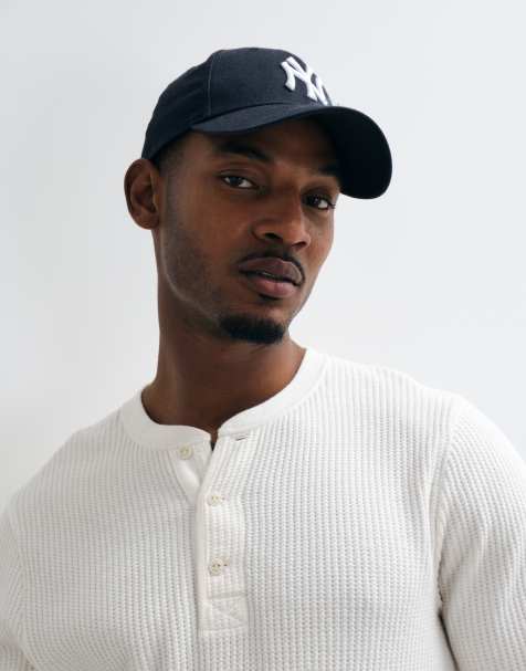 Abercrombie & Fitch waffle henley-top i vitt - view 1