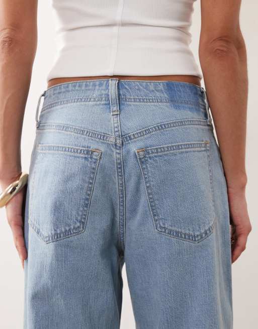 Abercrombie & Fitch – Weit geschnittene Jeans in hellblauer Waschung mit hohem Bund, 4 von 5