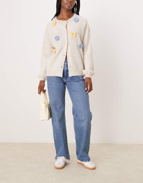 Abercrombie & Fitch – Weit geschnittene Jeans in Mittelblau mit niedrigem Bund - view 1