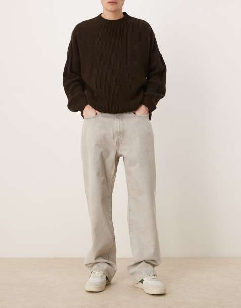 Abercrombie & Fitch – Weite Jeans in grauer Waschung - view 1