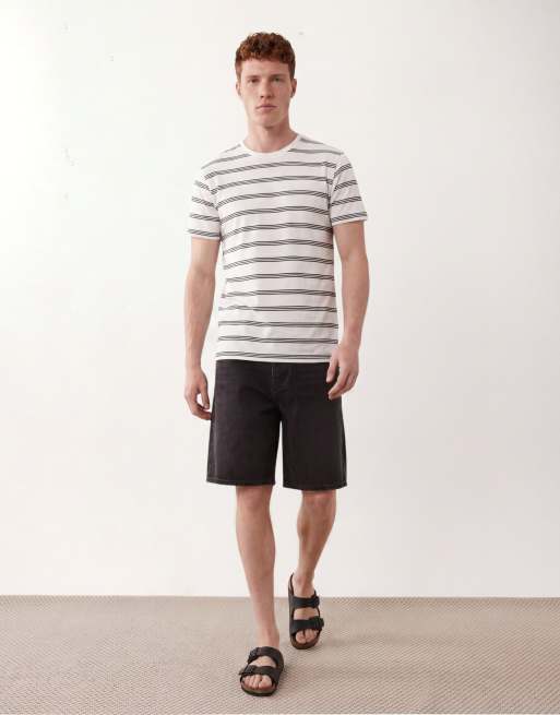 Abercrombie & Fitch – Weite Jeans-Shorts in schwarzer Waschung, 2 von 5