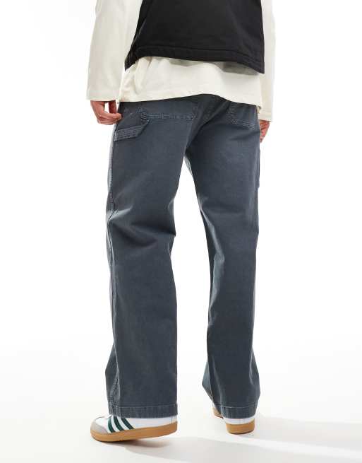 Abercrombie & Fitch – Weite Workwear-Hose in Blau, 3 von 5