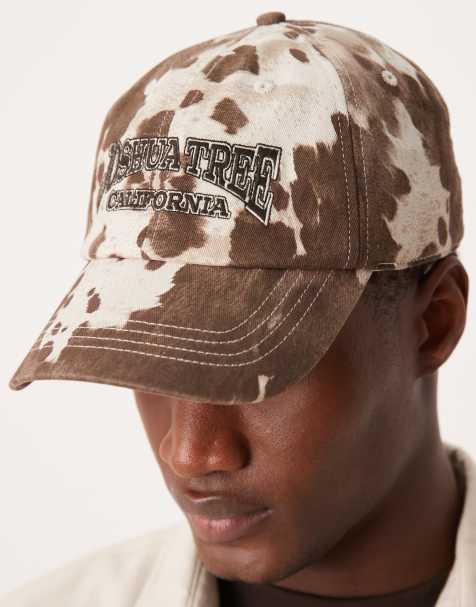 Abercrombie & Fitch western cap in brown cow print - view 1
