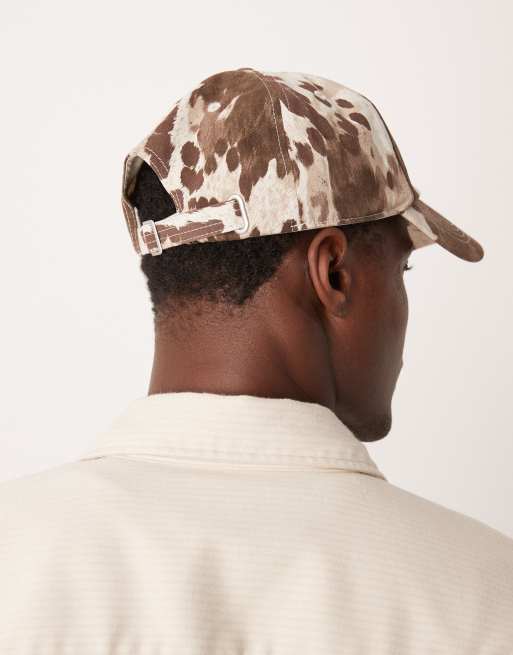 Abercrombie & Fitch western cap in brown cow print, 3 of 3