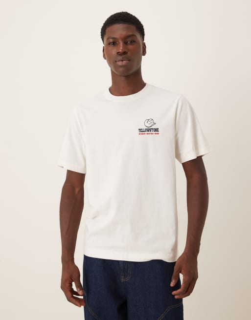 Abercrombie & Fitch western graphic t-shirt in white, 3 of 5