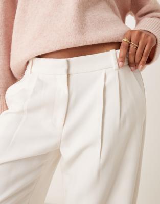 Abercrombie & Fitch Wide Leg Tailored Pants In Gray
