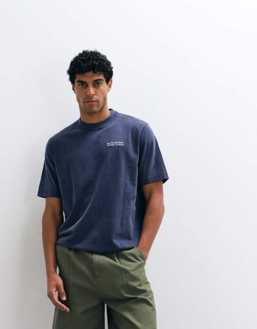Abercrombie & Fitch Wimbledon back graphic t-shirt in navy, 5 of 5
