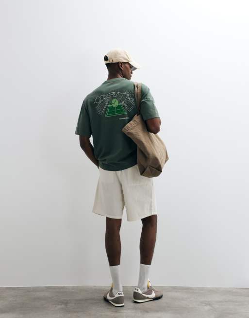 Abercrombie&Fitch  (カーキー) バッグ Abercrombie & Fitch Wimbledon tennis court back graphic t-shirt in