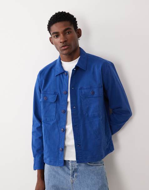 Abercrombie & Fitch workwear denim overshirt in blue - view 1