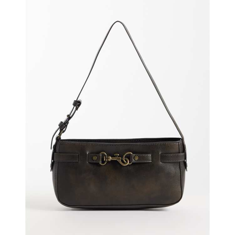 Abercrombie & Fitch y2k shoulder bag with hardware detail in