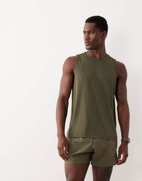 Abercrombie & Fitch - YPB - Ademende muscle fit sport tanktop in groen - view 1