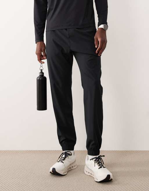 Abercrombie & Fitch YPB cuffed workout sweatpants in black, 2 of 5