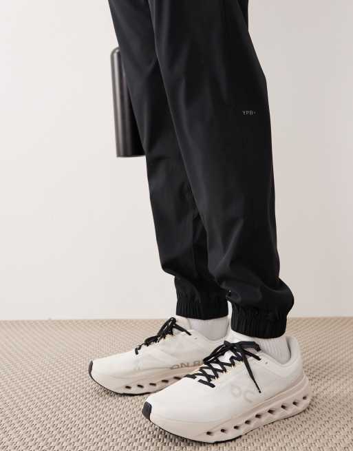 Abercrombie & Fitch YPB cuffed workout sweatpants in black, 4 of 5