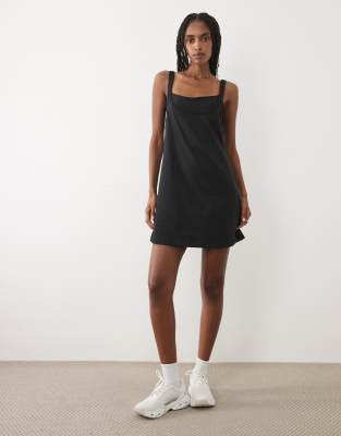 Abercrombie & Fitch YPB double layer strappy dress in black