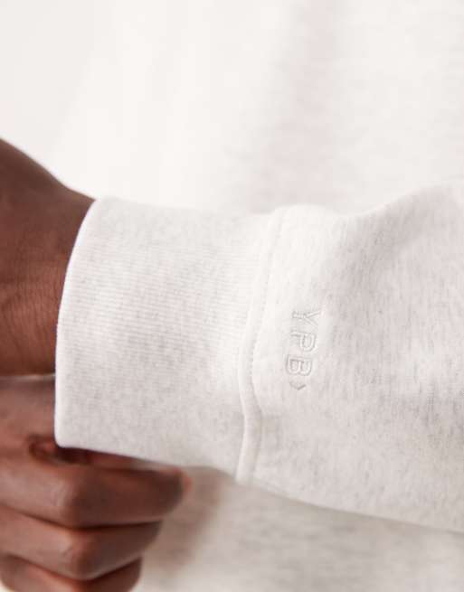 Abercrombie & Fitch - YPB - Felpa con cappuccio grigio chiaro, 5 di 5