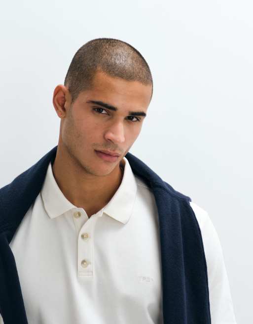 Abercrombie & Fitch YPB fitted short sleeve polo in white, 4 of 5