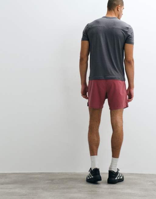 Abercrombie & Fitch - YPB - Forvaskede røde træningsshorts, 3 af 5