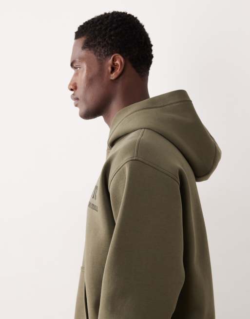 Abercrombie & Fitch - YPB - Grafische pull-on hoodie in kaki, 4 van 5