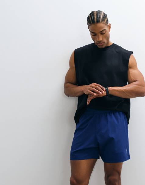 Abercrombie & Fitch – YPB – Granatowe lekkie szorty treningowe - view 1