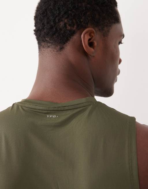 Abercrombie & Fitch - YPB - Grøn åndbar tætsiddende trænings-tanktop , 5 af 5