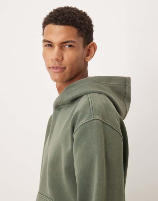 Abercrombie & Fitch - YPB - Grøn oversized hættetrøje i vintage vask, 4 af 5