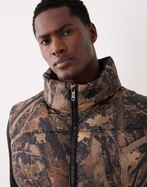 Abercrombie & Fitch YPB high neck gilet in camo print, 5 of 5