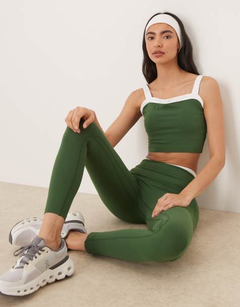 Abercrombie & Fitch – YPB – Kakifärgade, mjuka leggings, del av set - view 1