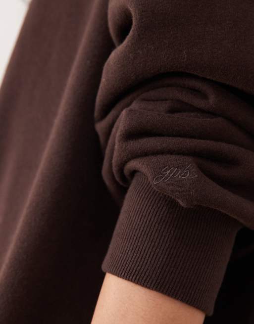 Abercrombie Fitch YPB mockneck terry oversized sweatshirt in