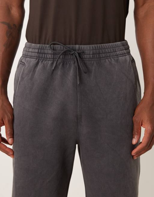 Abercrombie & Fitch – YPB – Mörkgrå mjukisbyxor med muddar i fleece, 5 av 5