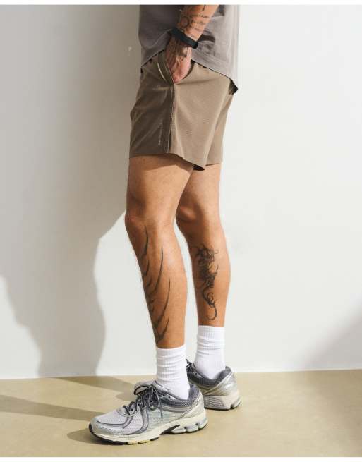 Abercrombie & Fitch Ypb motionvent unlined training short in gray brown, 5 of 7