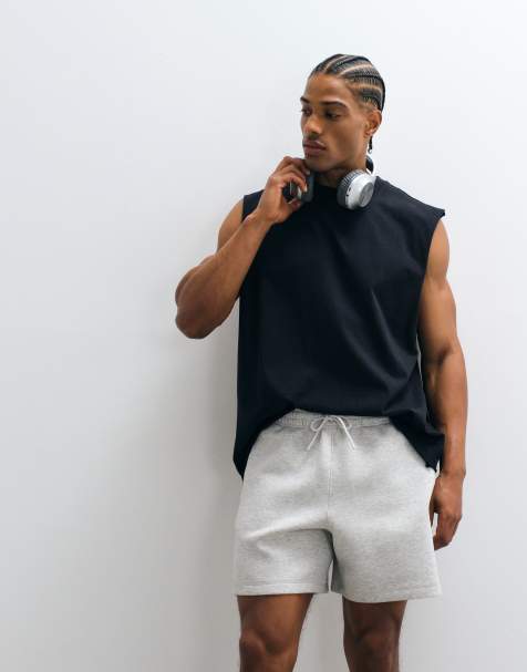 Abercrombie & Fitch YPB neoknit max shorts in light grey - view 1
