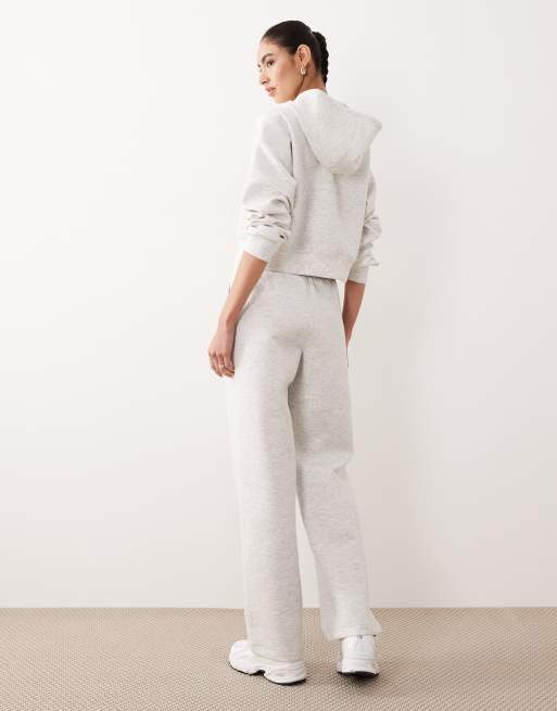 Abercrombie & Fitch - YPB - Pantalon de jogging d'ensemble ample en polaire à taille haute - Gris, 4 de 5
