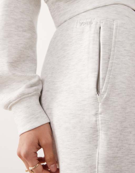 Abercrombie & Fitch - YPB - Pantalon de jogging d'ensemble ample en polaire à taille haute - Gris, 5 de 5