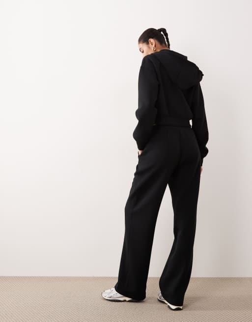 Abercrombie & Fitch - YPB - Pantalon de jogging droit à taille haute en molleton - Noir, 4 de 5