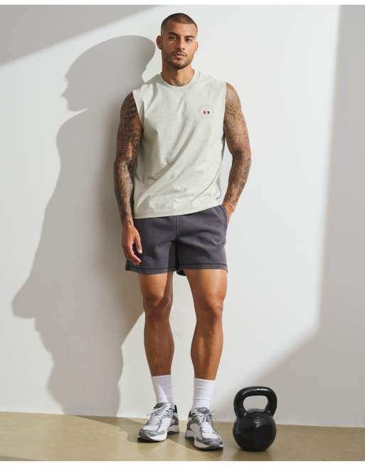 Abercrombie & Fitch Ypb performance cotton muscle tank in heather gray, 2 of 7