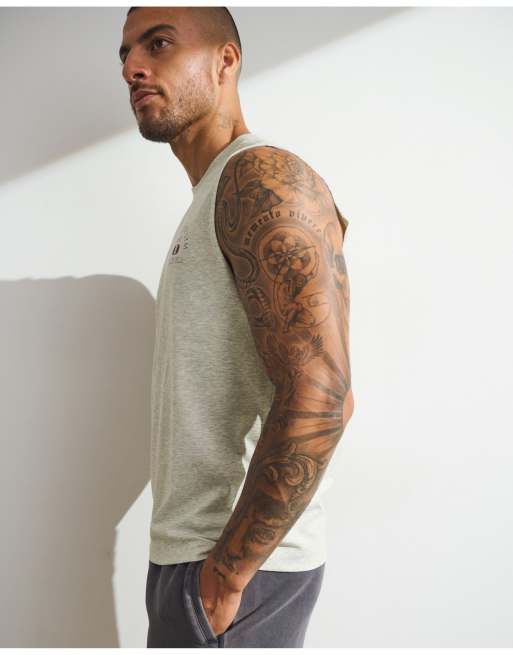 Abercrombie & Fitch Ypb performance cotton muscle tank in heather gray, 5 of 7