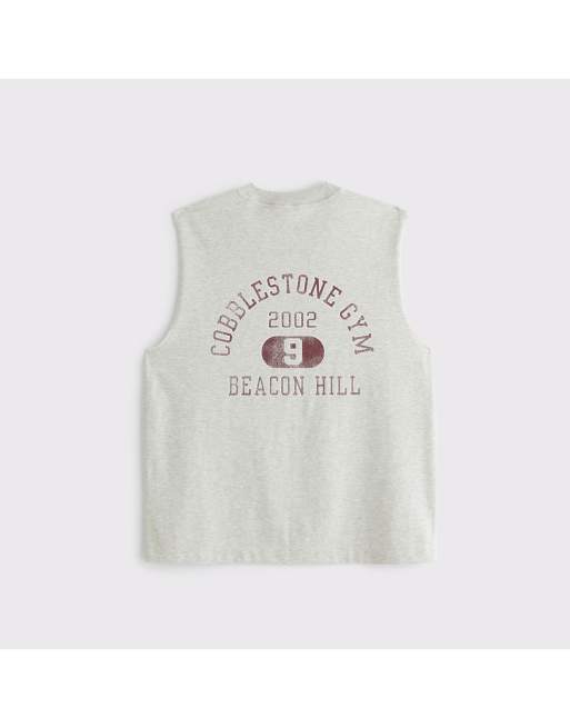 Abercrombie & Fitch Ypb performance cotton muscle tank in heather gray, 7 of 7