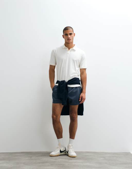 Abercrombie & Fitch - YPB - Polo blanco ajustado de manga corta, 3 de 5