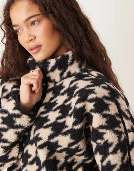 riu♡ Half zip houndstooth shaggy knit Houndstooth Performance Quarter Zip – BUGATCHI