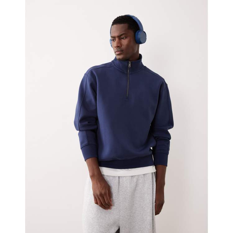 Abercrombie & Fitch YPB quarter zip workout sweatshirt in dark
