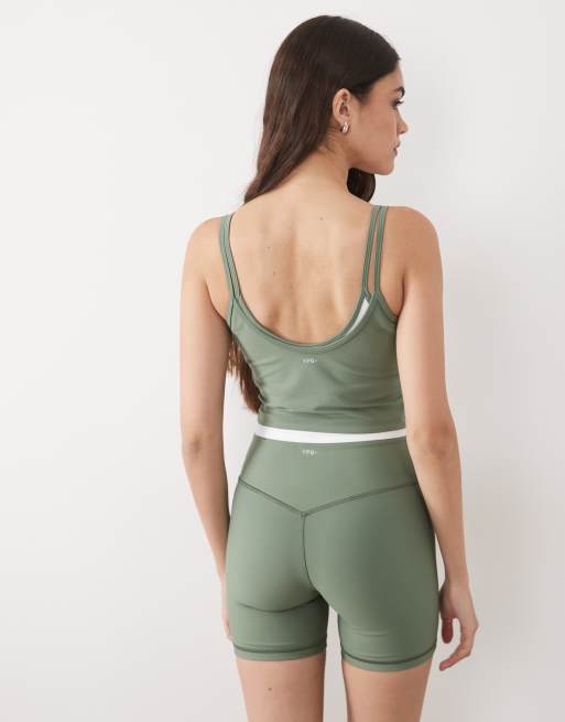 Abercrombie & Fitch - YPB - Short de sport d'ensemble effet sculptant - Vert foncé, 5 de 5