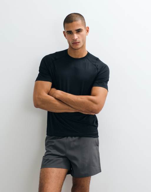 Abercrombie & Fitch YPB slim fit workout t-shirt in black, 5 of 5