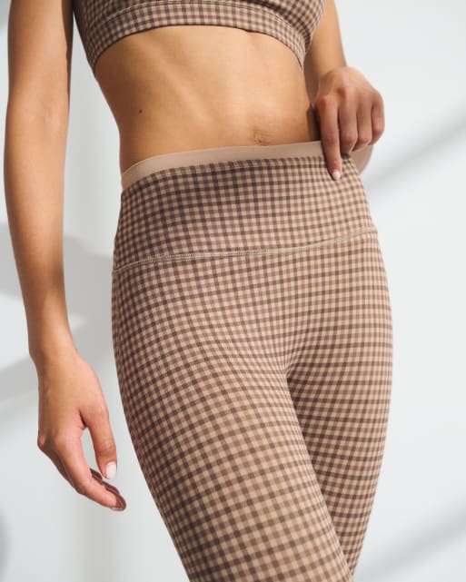 Abercrombie & Fitch Ypb studioflex 7/8-length legging in brown plaid, 4 of 4